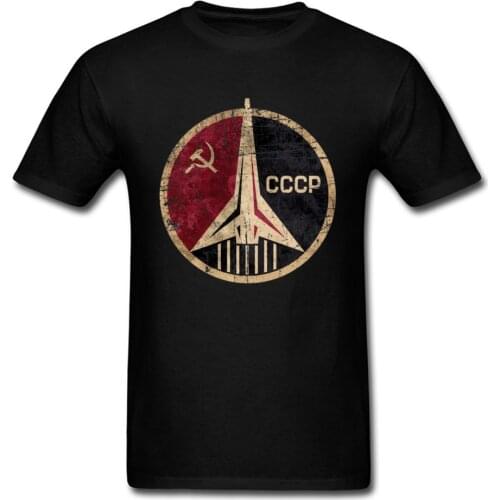 CCCP T-shirt Men C C C P T Shirt 2019 Sputnik-1 Male Tshirt Cotton Vintage Clothes Summer Brand Streetwear USSR Soviet Union Tee