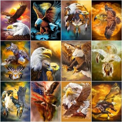 GATYZTORY Paint By Number Eagle DIY Pictures By Numbers Kits Hand Painted Painting Art Drawing On Canvas Gift Home Decor