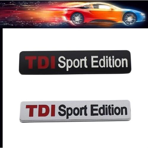 Chrome Black Premium TDI Sport Edition for car Hood Fender trunk Rear Bonnet Nameplate Decal Emblem Badge Sticker