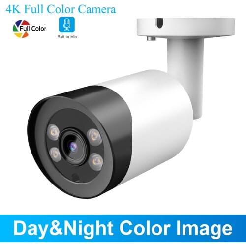 Hikvision Compatible 8MP IP Camera Day/Night Full Color Bullet PoE ColorVu Build in MIC 5MP Security CCTV 1080P Colorful Cameras