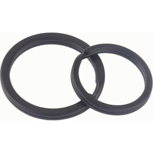 20/25mm Black Double Split Round Jump Ring Clip Jewelry Making Metal Clasp Connector Purse Making Hardware Webbing Key Ring