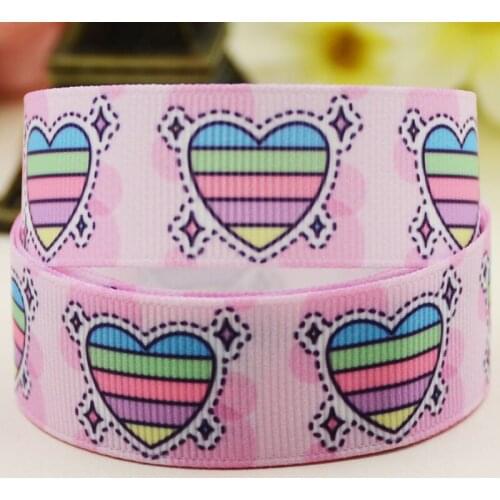 22mm 25mm 38mm 75mm love Cartoon pattern printed Grosgrain Ribbon party decoration 10 Yards X-04057