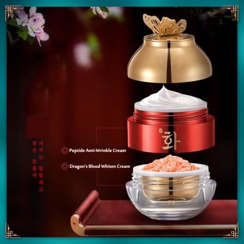 Dragon Blood Cream + Peptide Cream Lady Face Cream Moisturizing Anti Aging Wrinkle Whitening Day Cream For Face Cream Skin Care