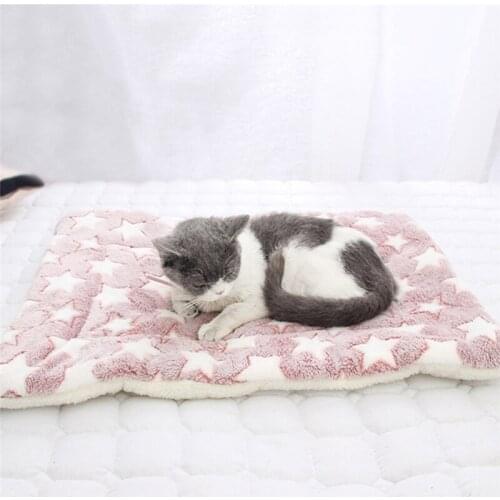 Dog Bed Winter Thicken Warm Cat Dog Blanket Puppy Sleeping Cover Towel Cushion For Small Medium Large Dogs Soft Flannel Pet Mat
