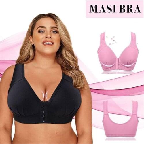 Hot Plus Size Front Closure Elastic Push Up Comfort Bra Women Wireless Bra TY66