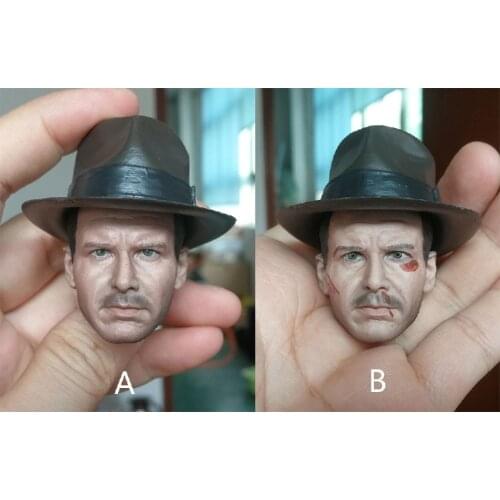 1/6 Scale Indiana Jones Harrison Ford Head Sculpt Model For 12'' Action Figure Model Dolls No.425