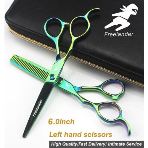 6 inch Professional hair Barber scissors set straight scissors and curved pieces hair care & styling