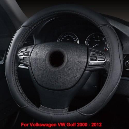 Car Steering Wheel Cover Wrap For Volkswagen VW Golf 2000 - 2012 City R Van Variant Non-slip Funda Volante Auto Car Accessories