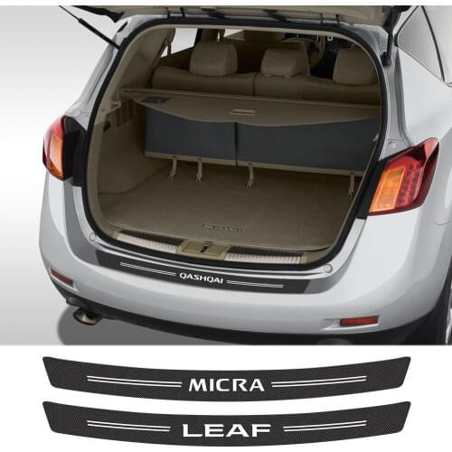 Car Trunk Rear Bumper Stickers For Nissan Qashqai Juke Leaf Micra Sentra Patrol Maxima Murano Tiida Pulsar Altima Rogue Sylphy