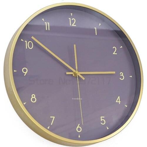 Wall clock fashion clock decoration hanging clock wall round light luxury modern simple clock creative clock