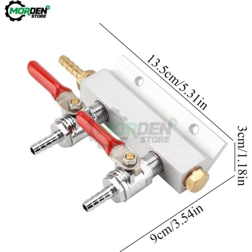 New Gas Manifold Distribution CO2 Splitter W/ Check Valves 2 Way Home Brew Kegerator Beer Brewing Tools