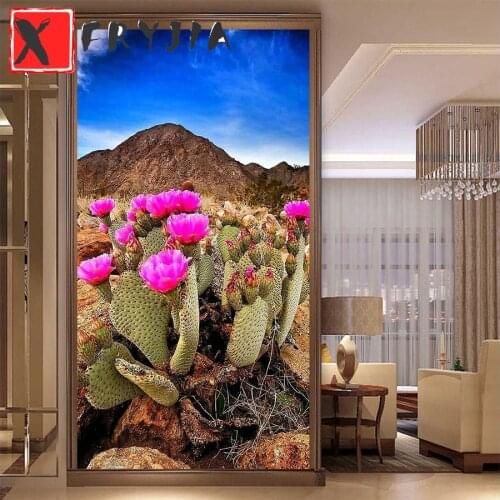 Full round square diamond painting Cactus flower full diamond embroidery 5D rhinestone mosaic diamond inlaid home decoration