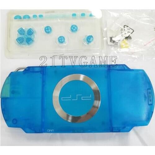 Clear Blue Color Housing Shell Cover Case With Buttons Kit For PSP1000 For PSP1000 Cover Case