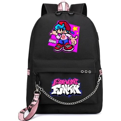 Anime Friday Night Funkin Backpack Cosplay Canvas children Kids Schoolbag Travel Bags Back To School Bookbag