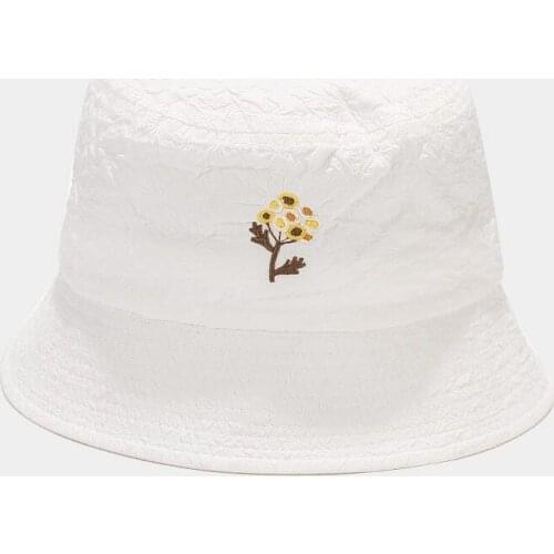 Bucket Hat Women Summer Sun Beach White Breathable Holiday Outdoor Accessory For Teenagers