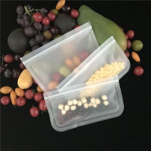Silicone Food Storage Containers Leakproof Containers Reusable Stand Up Zip Shut Bag Cup Fresh Bag Food Storage Bag Fresh Wrap