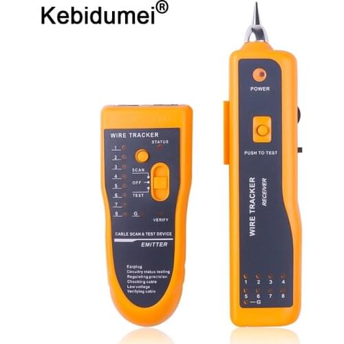 Kebidumei Network Cable Tester LAN Telephone Wire Tracker Diagnose Tone Tracer for STP UTP Cat5 Cat6 RJ45 RJ11 Line Finder
