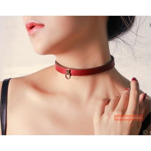 Femininity Neck Collar Slimline Strap Neck Choker Collar Sweet Woman Sex Ornament Accessories Necklet Necklace Hot Mature
