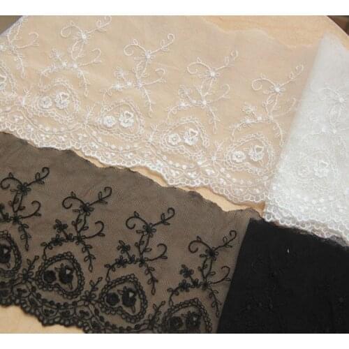 1yrd/lot Width:13cm Exquisite cotton mesh lace, heart rose lace for sewing,garment lace, trimming lace(ss-646)