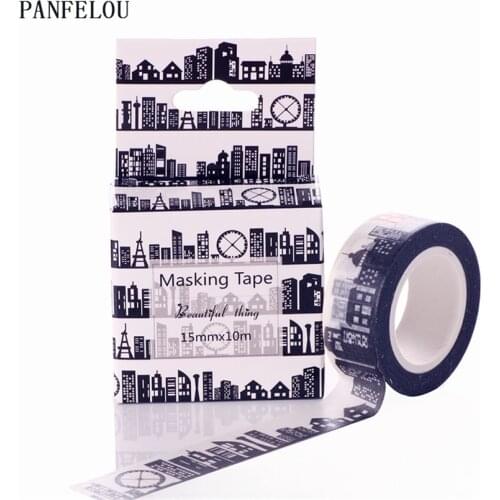 10M*15mm Black shelves stickers Washi Masking tape Quality good price HOT sell DIY Scrapbook Embellishments Decoration