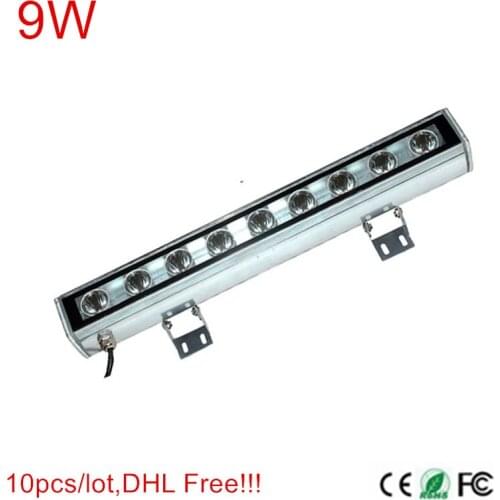 10pcs/lot 9 watts outdoor lamp LED flood light IP65 LED wall washer lamp 12V 24V AC85-265V White Red Yellow Blue green Rgb
