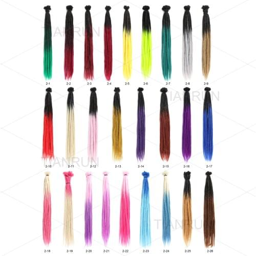 58 Color Handmade Dreadlocks Hair Extensions Reggae Hair Hip-Hop Style Faux Locs Crochet Hair Crochet Braids for Women