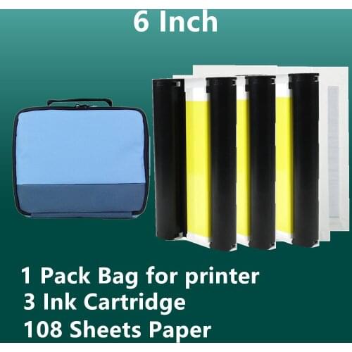 6 inch ink cartridge KP 108IN KP 36IN paper for Canon CP900 CP910 CP1000 CP1200 CP1300 printer photo cartridges