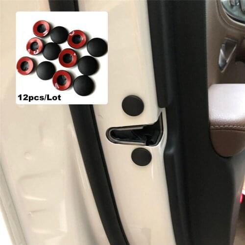 Screw Protector 12Pcs Car Interior Door Lock Cover Anti-Rust Cap Trim Stickers Plastic ABS PP Small Car Accessories Parts Man