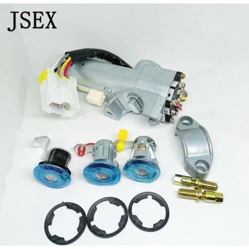 Car Ignition Switch Left Right Door Lock Set with 2 Keys for Nissan Navara D22 1997-2006 K9810-2S806