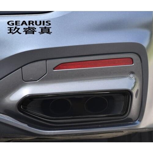 Car Styling For BMW 7 Series G11 G12 Tail Throat Frame Covers Stickers Trim Exhaust Pipe Black Stainless Steel Auto Accessories