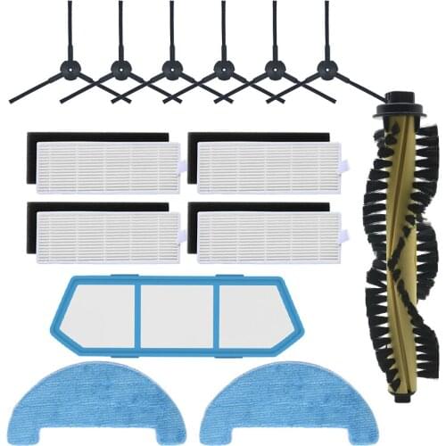 Side Brush HEPA Filter for Ilife A4 A4S A40 Vacuum Cleaner Parts primary filter Roll Brush Cover Mop Pad Cloth Accessories Kit