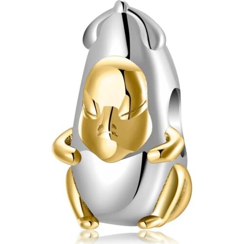 AGATA Retro Pottery Figurines Series Banana Baby 925 Sterling Silver Charms Beads Fit Original Pandora Bracelet Jewelry Making