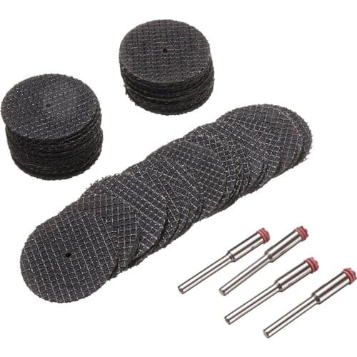 50pcs/set Durable Fiberglass Tool Abrasive Cutting Disc Cut Off Wheel with 4pcs Mandrel for Cutting Grooving