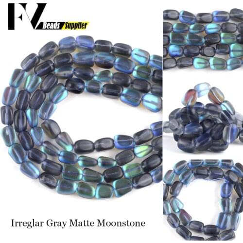 Natural Irregular Matte Gray Austrian Crystal Minerals Beads for Jewelry Making 9*13mm Spacer Beads Diy Accessory Bracelets 15