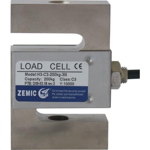H3-C3-500KG-3B ZEMIC Weighing Sensor s-Type Tension Sensor Load Cells 50KG 100KG 200KG 500KG