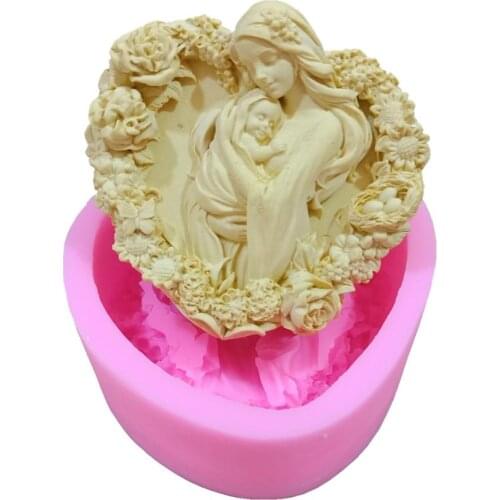 Lovely Mom Baby Soap Mold 3D Silicone Molds for Natural Soap Decorating Candle Wax Mould Resin Gypsum Clay Crafts Mold