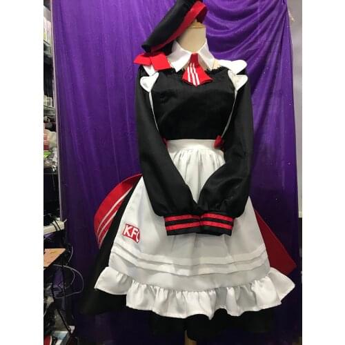[Customized] Anime Genshin Impact Noelle KFC Linkage Clerk Game Suit Maid Dress Uniform Cosplay Costume Halloween Party Outfit