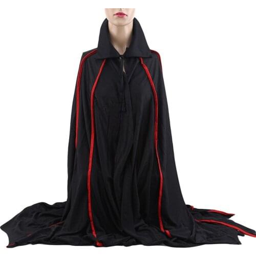 Halloween Dress Up Red and Black Striped Cloak Party Stage Show Vampire Bat Hooded Cloak