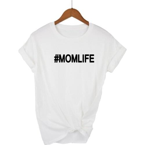 Summer Casual T Shirt Female Fashion Mom Life Letter Printed Women T-Shirts Short Sleeve Ulzzang Tshirt Female