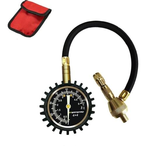 2 in 1 Professional Tire Rapid Deflator Pressure Gauge 75Psi with Special Chuck for 4X4 Large Offroad Tires