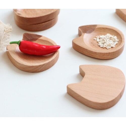 Cute Cat Seasoning Dish Japanese Handmade Sauce Dish Wooden Chopstick Rest