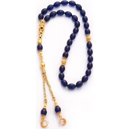 Natural Amber Gold Plated 925 Silver Tassel 33 Beads For Prayer Tasbih Rosary Men Women Meditation Jewelry From Turkey