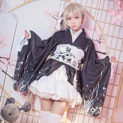 New Anime Yosuga no Sora Cosplay Costume Kasugano Sora Kimono Dress Carnival Halloween Party Costumes for Women