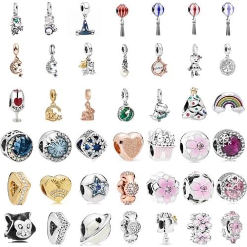 Pandora Personality Hot Air Balloon Pendant Original Handmade DIY Lantern Big Hole Bead Lady Bracelet Jewelry Accessories