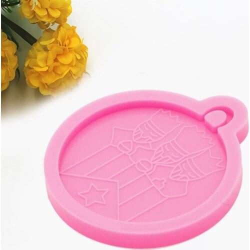 Super Glossy Puerto Three Men Wise Man Style Epoxy Resin Mold Keychain Pendant Silicone Mould DIY Crafts Jewelry Necklace T84A