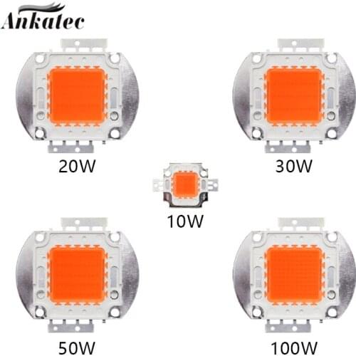 10W 20W 30W 50W 100W high power diode LED chip plant growth lamp 380NM-840NM LED COB chip for indoor and outdoor plant lighting