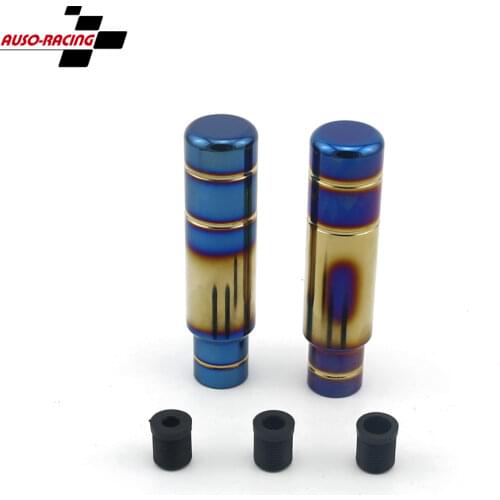 Universal Gear Shift Knob Shifter Lever Head Jdm Burnt Blue Style 13cm Aluminum