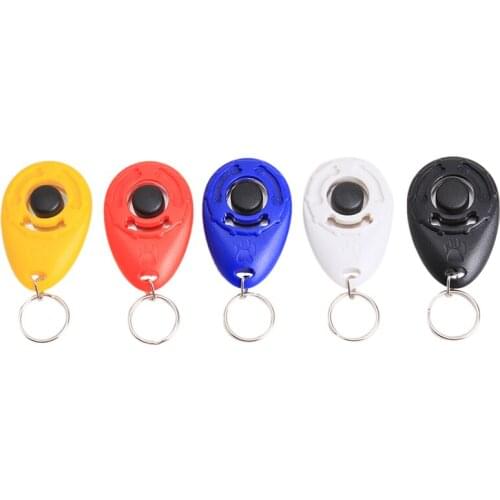 High Quality Pet Dog Training Adjustable Sound Key Chain Dog Clicker Dog Training Equipment
