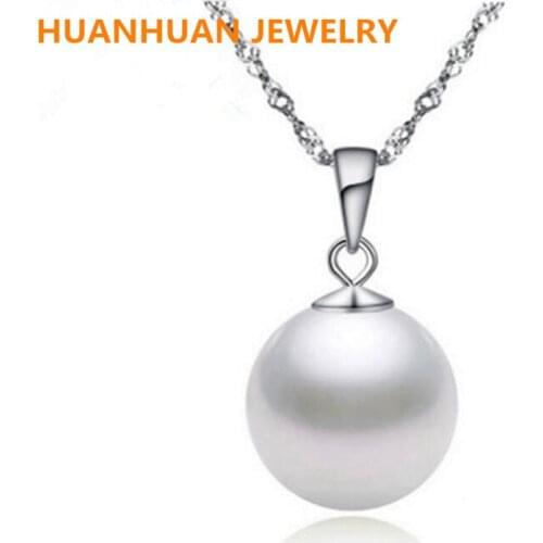 Shell Pearl 12mm Beads Pendant Chokers Necklaces For Women 2021 Natural MOP Shell Virgin Mary Guadalupe Religious Medal Pendant