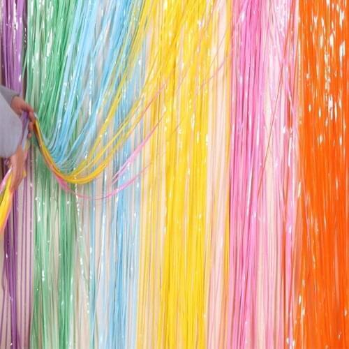 1*2m Gold Pink Rainbow Sequin Backdrop Foil Fringe Tinsel Curtain Birthday Party Rain for Wedding Wall Anniversary Decoration